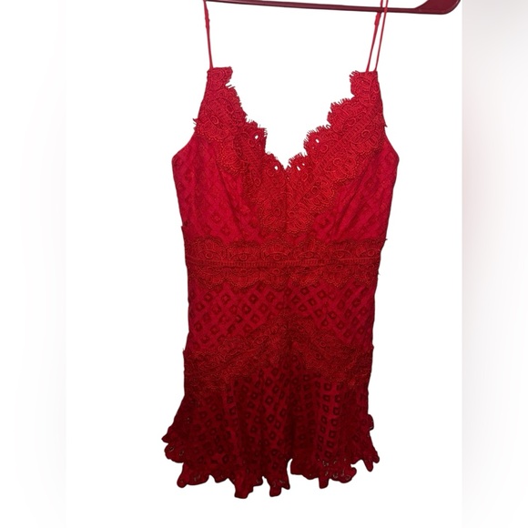 Selfie Leslie Red Mini Dress Women’s Small NWT - Picture 3 of 8